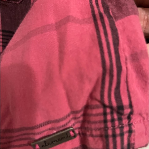 Element pink plaid cotton top S - Picture 3 of 7